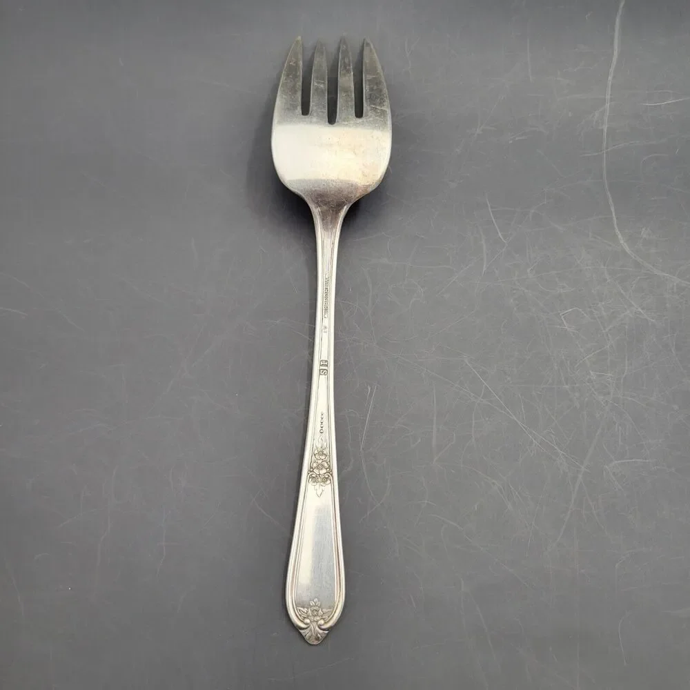 Vintage Silverplate 1937 Cotillion by Wm Rogers Serving Fork